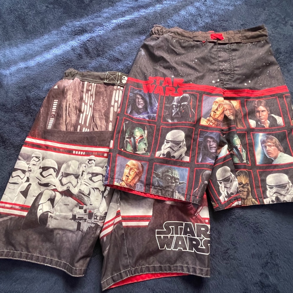 STAR WARS two boys swimming trunks Size Large